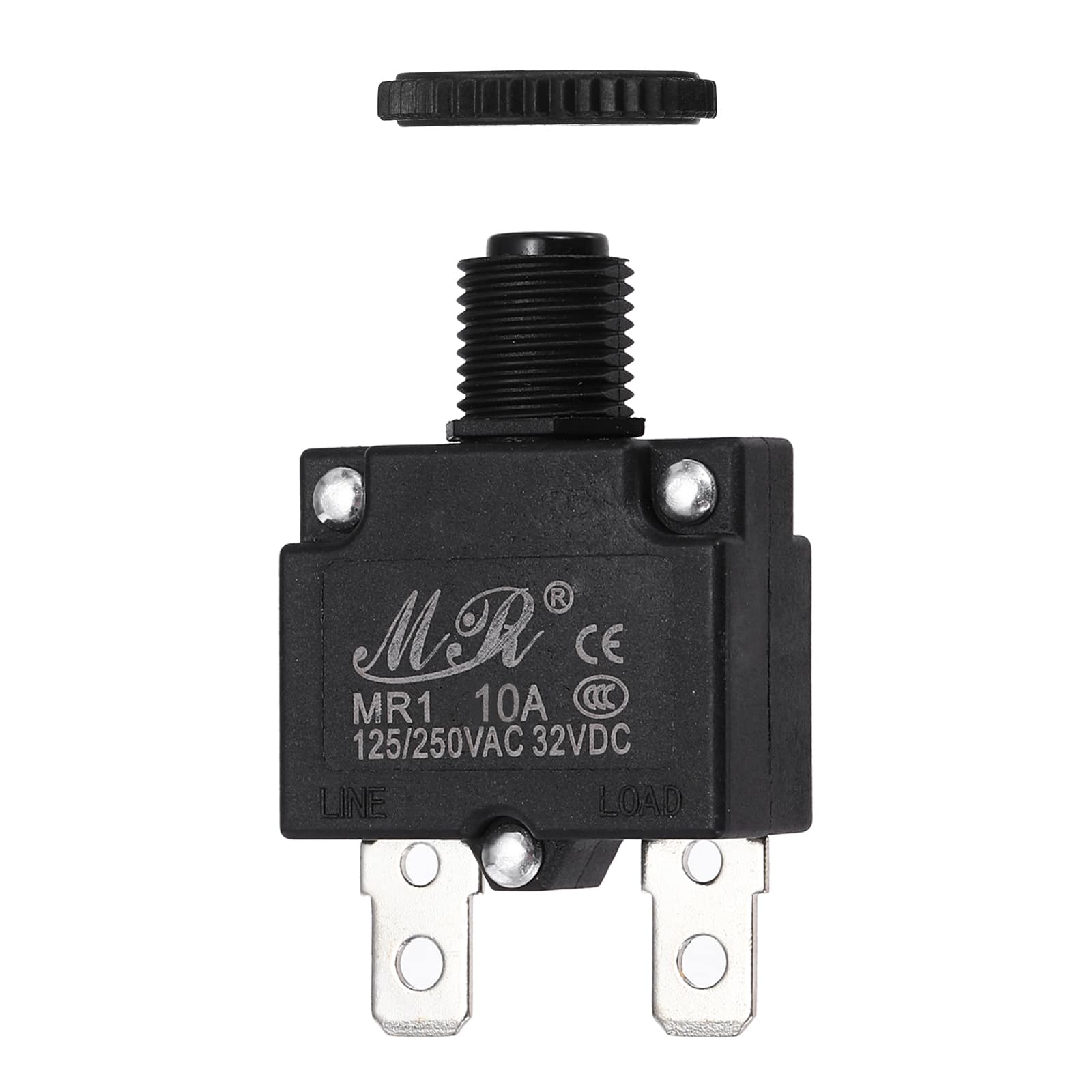 Unique Bargains - 10A Thermal Circuit Breaker, 125/250V AC,32V DC, Push Button Manual Reset Circuit Overload Protector Switch - Black price history on PriceWatchPro