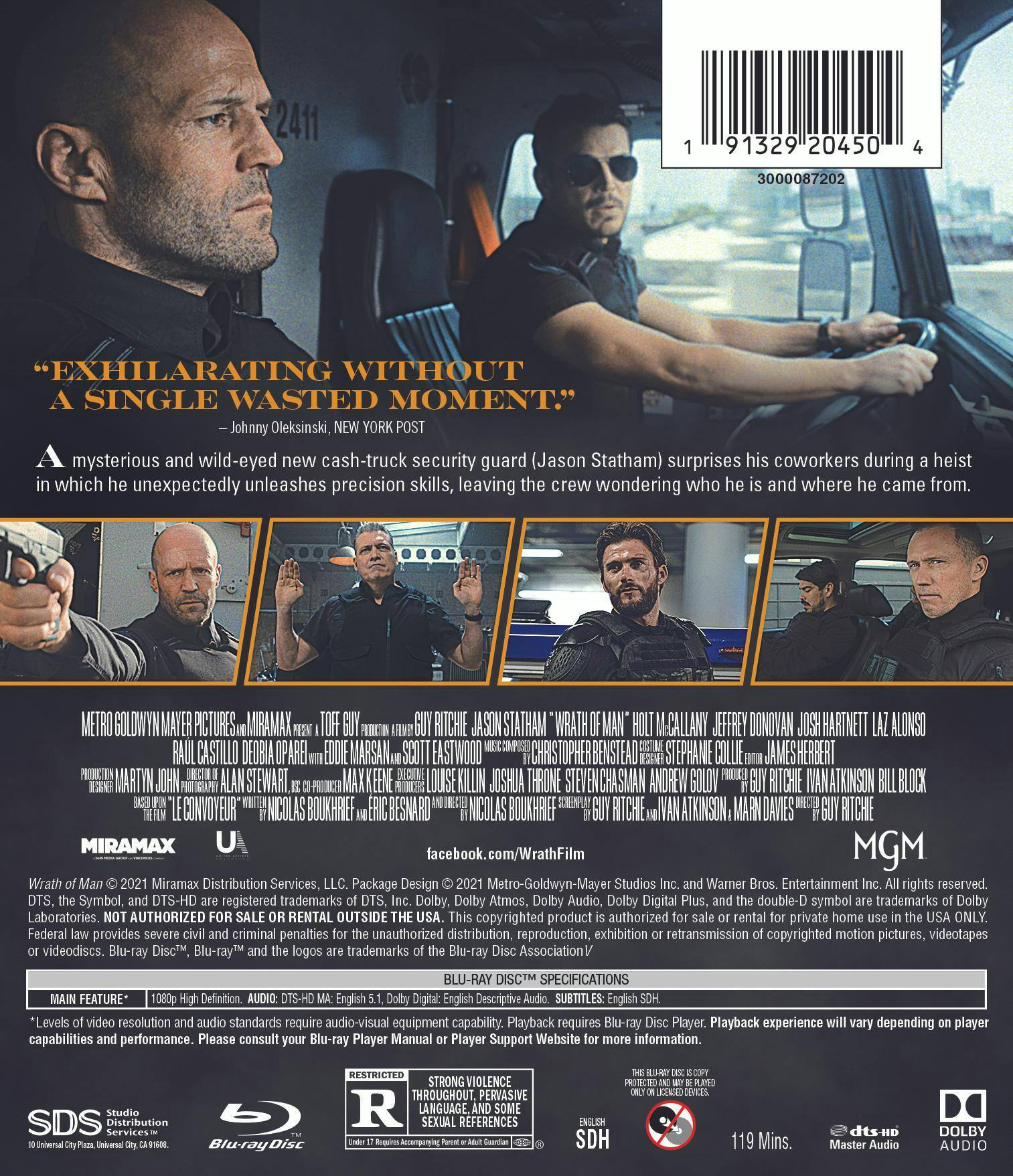 Back. Wrath of Man [Blu-ray].