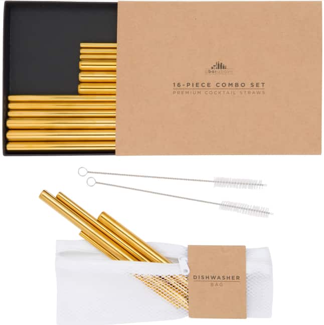 A Bar Above - Straws Combo Set-GO - Gold