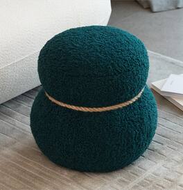 GOODSILO - Adorable Plush Snowman Stool with Soft Cushion - Compact Seating Solution for Home Decor and Play Areas - Blackish Green