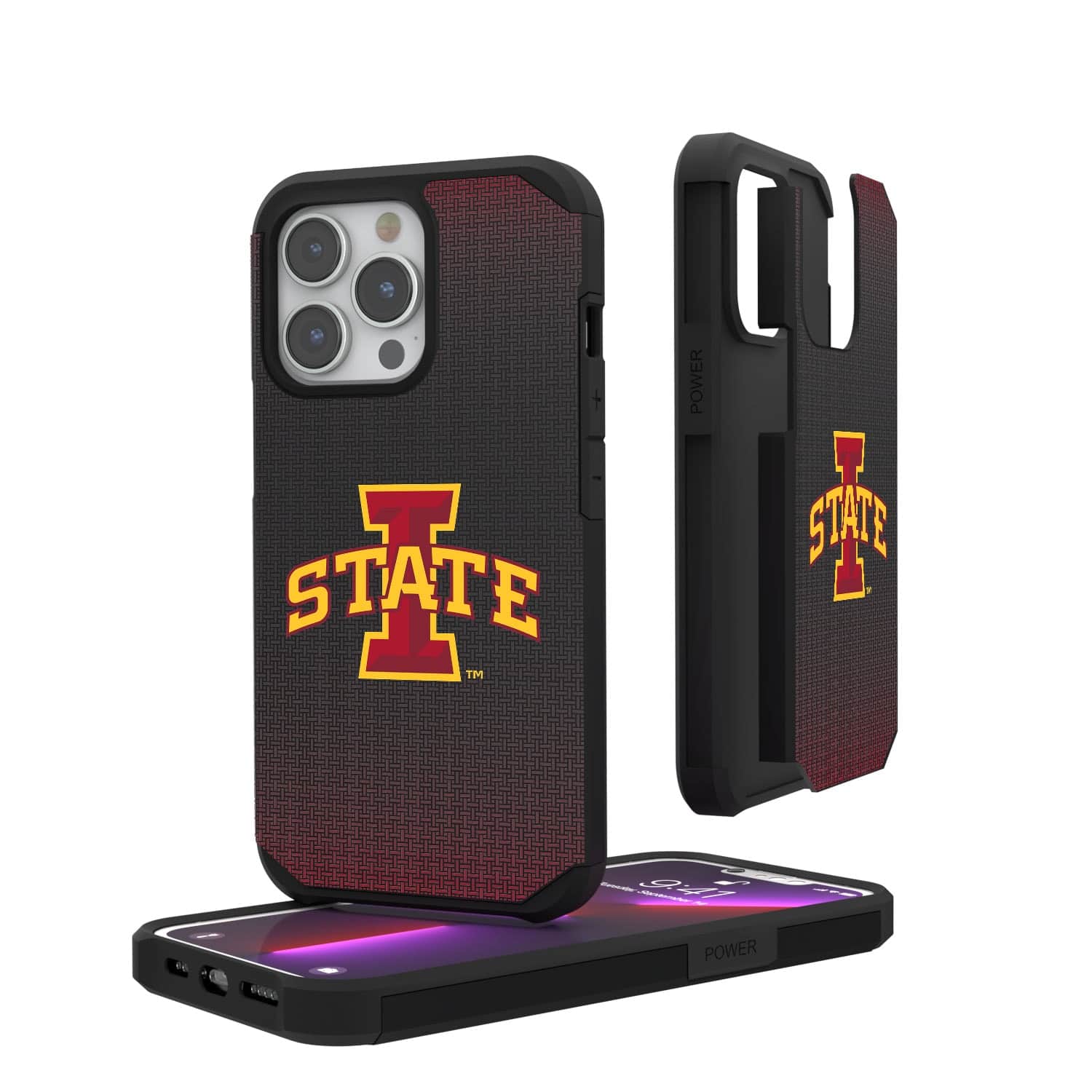 Keyscaper - NCAA - Iowa State Cyclones Linen Logo iPhone Rugged Case - 13 Pro - Black price history on PriceWatchPro