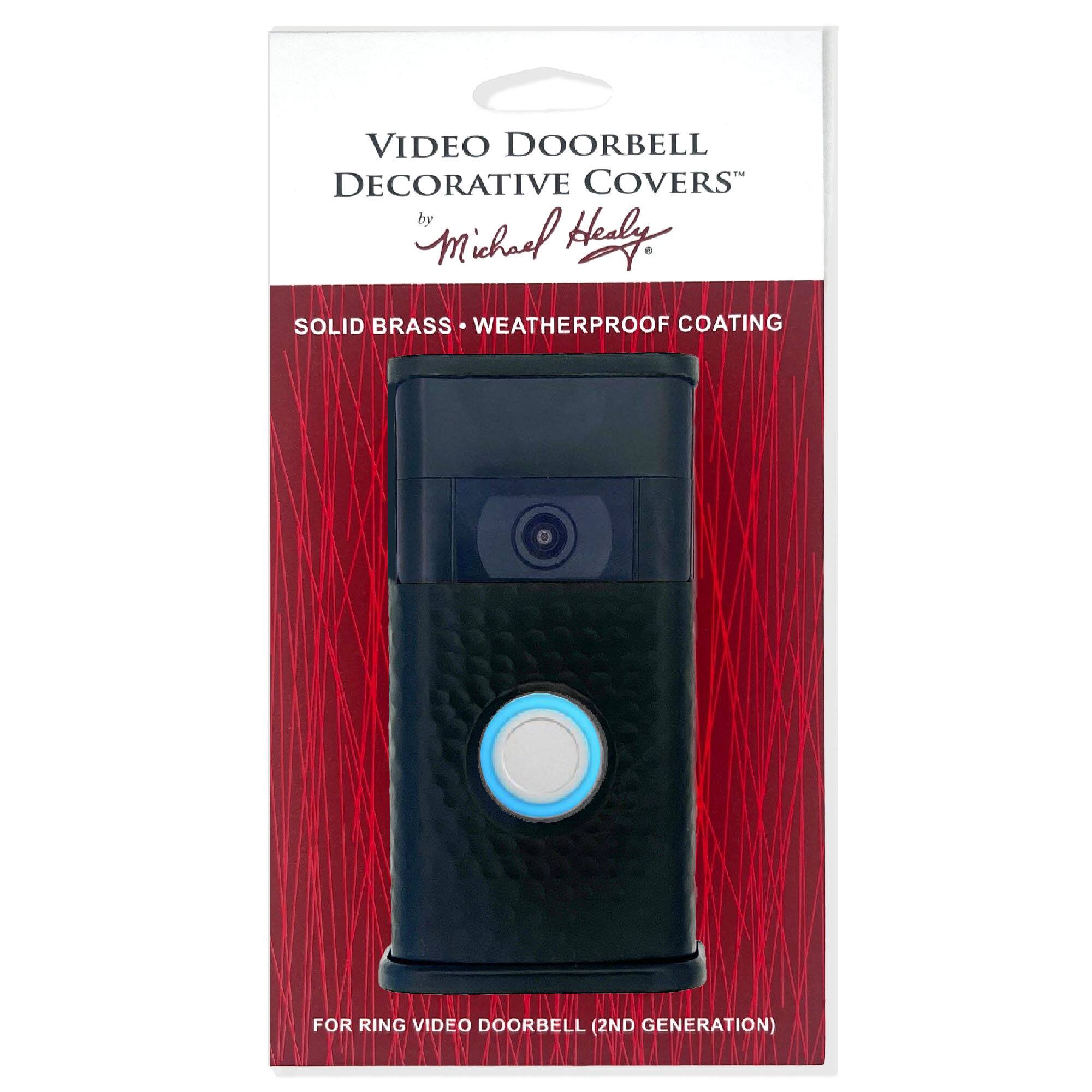 VIDEO DOORBELL DECORATIVE COVERS by Michael Herly: SOLID BRASS WEATHERPROOF COATING FOR RING VIDEO DOORBELL (2ND GENERATION)