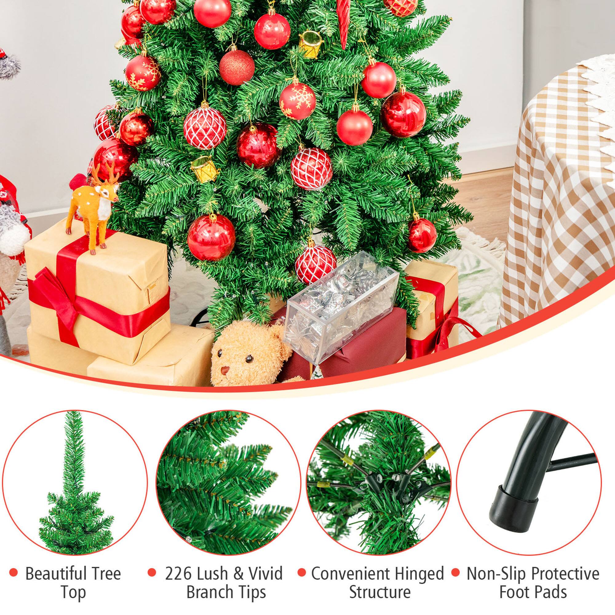 - Beautiful Tree Top
- 226 Lush & Vivid Branch Tips
- Convenient Hinged Structure
- Non-Slip Protective Foot Pads