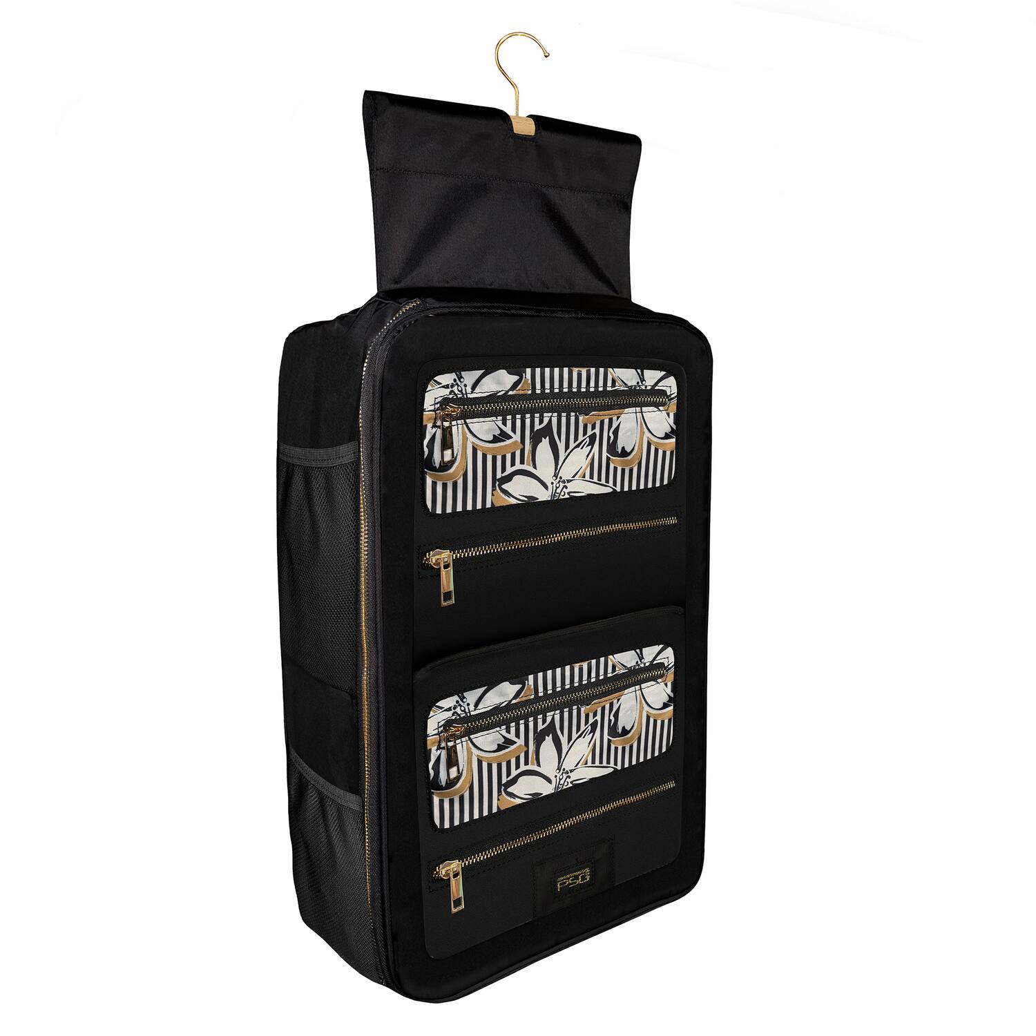 Front. PACK SNAP AND GO - Carry All Carry On Luggage Organizer - Black.