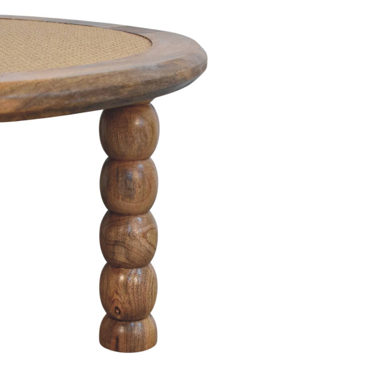 Alt View 1. Artisan Furniture - Artisan Furniture Solid Wood Spindle Rattan Coffee Table, Brown - Brown.
