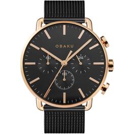 Obaku - Men's Havn Dial Watch - V232GCVBMB - Black