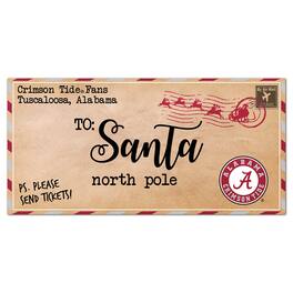 Fan Creations - Alabama Crimson Tide 6'' x 12'' Letter to Santa Sign - Multicolor