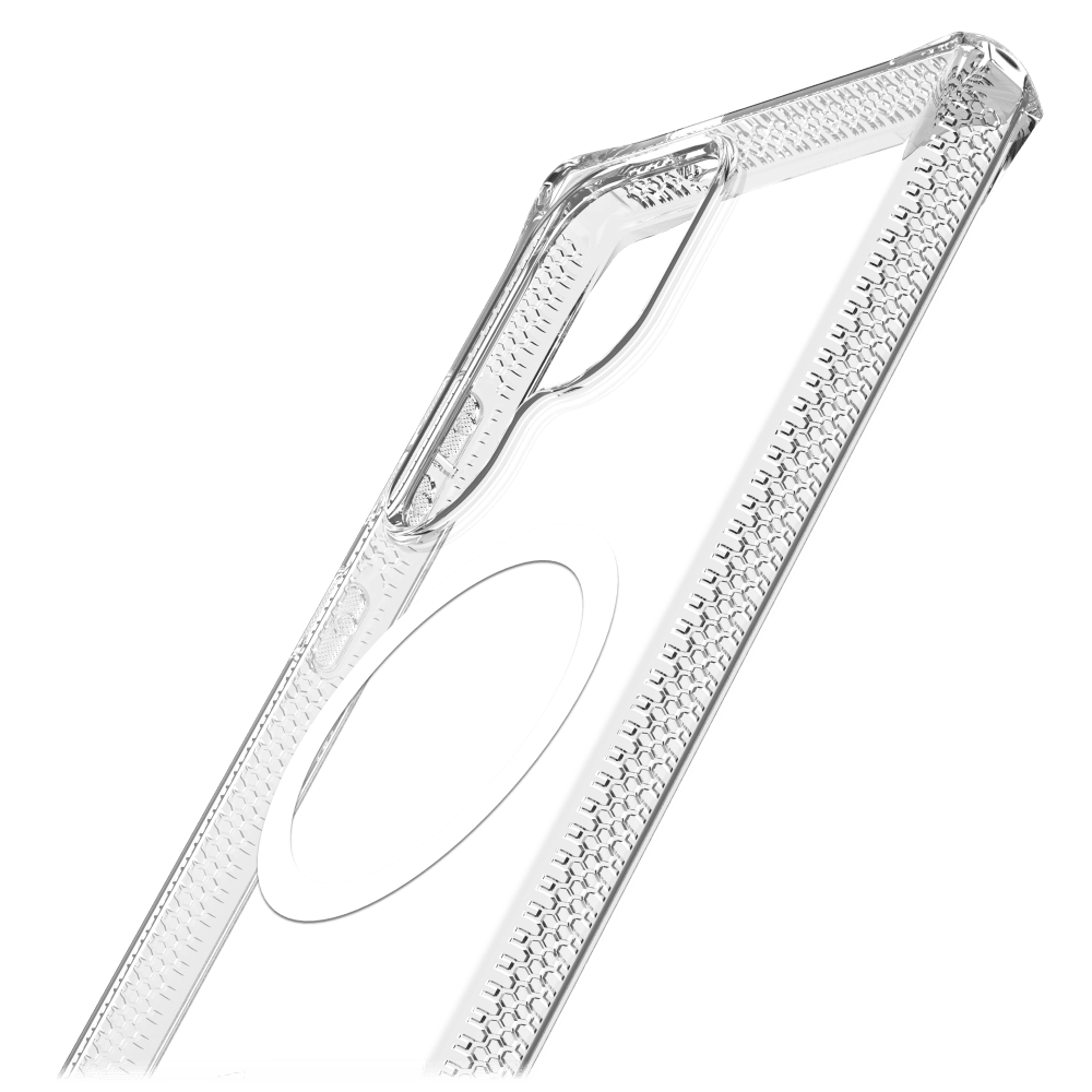 Alt View 4. Itskins - Hybrid_R Clear MagSafe Case for Samsung Galaxy S25 Ultra - Clear.