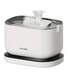 PETLIBRO - Dockstream Stainless Steel 2.5L Cat and Dog Drinking Fountain with Battery Operation - White