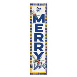 Jardine - McNeese State Cowboys 12'' x 48'' Outdoor Merry Christmas Leaner - White