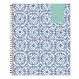 2026 Blue Sky Day Designer Tile Frosted 8.5" x 11" Weekly & Monthly Planner, Plastic Cover (101411-26) - Multicolored