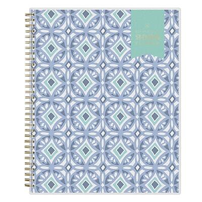 Front. Blue Sky - 2026 Blue Sky Day Designer Tile Frosted 8.5" x 11" Weekly & Monthly Planner, Plastic Cover (101411-26) - Multicolored.