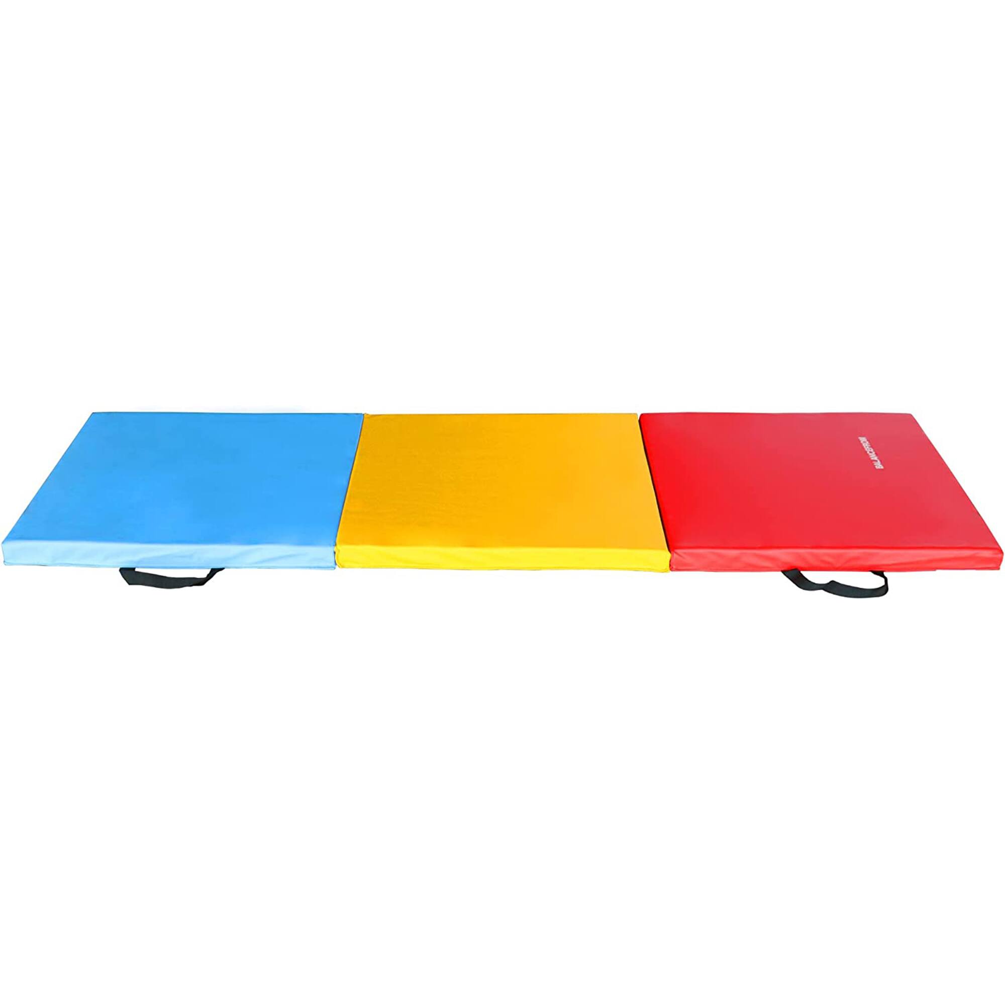 Alt View 5. BalanceFrom Fitness - BalanceFrom Fitness GoGym 6x2ft Folding 3 Panel Exercise Mat w/Handles, Multi - Multi-Color.