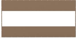 Mondawe - 8'H x 16'W Heavy Duty Outdoor Clear Panel Waterproof PVC Polyester Curtain - Brown