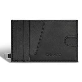 Champs - Iconic Collection Leather Slim Cardholder - BlackBlack