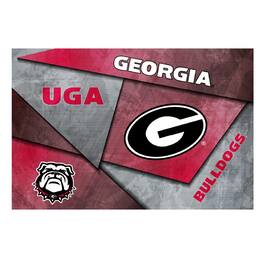 Indigo Falls - Georgia Bulldogs 16" x 24" Mosaic Poster - White