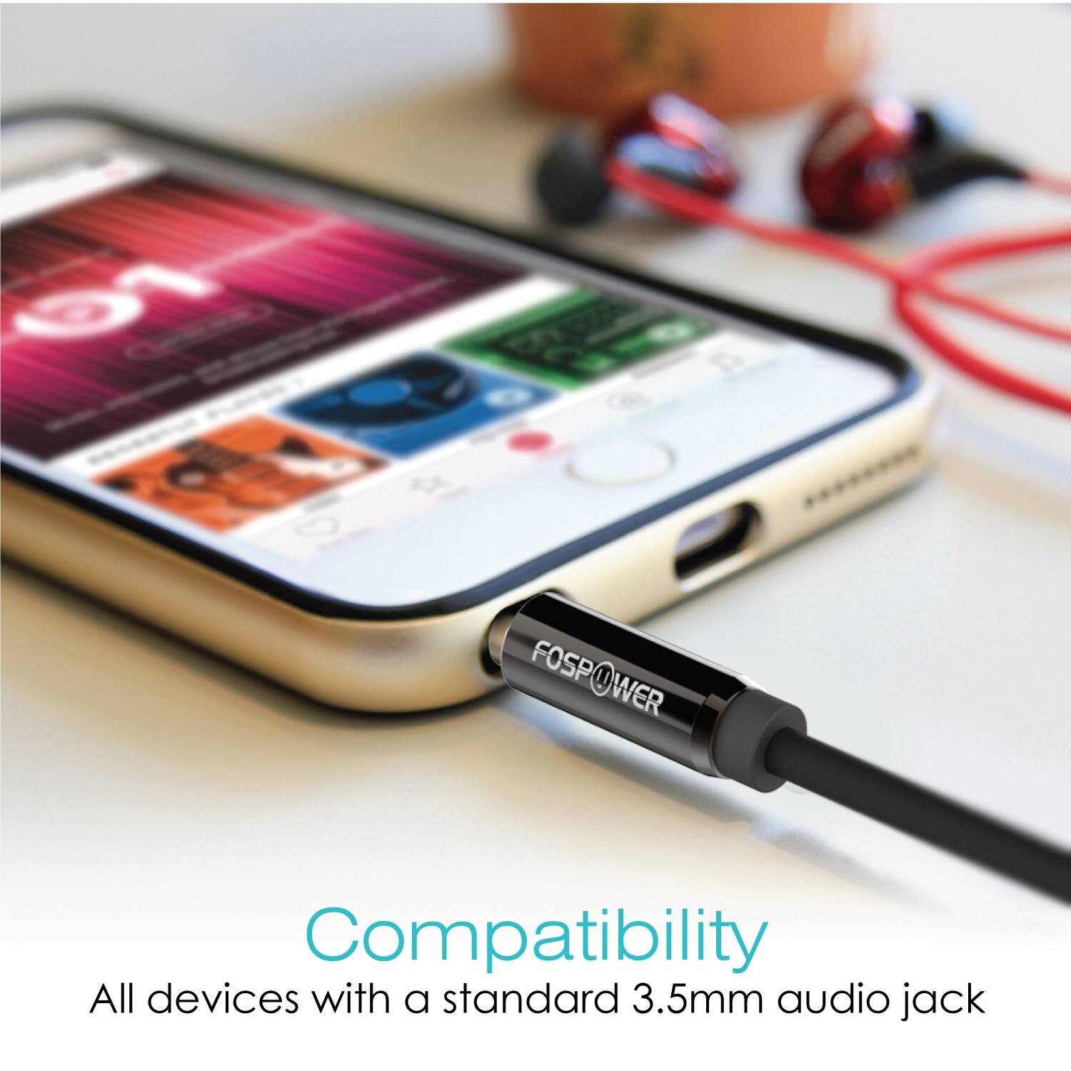 FOSPOWER Compatibility All devices with a standard 3.5mm audio jack