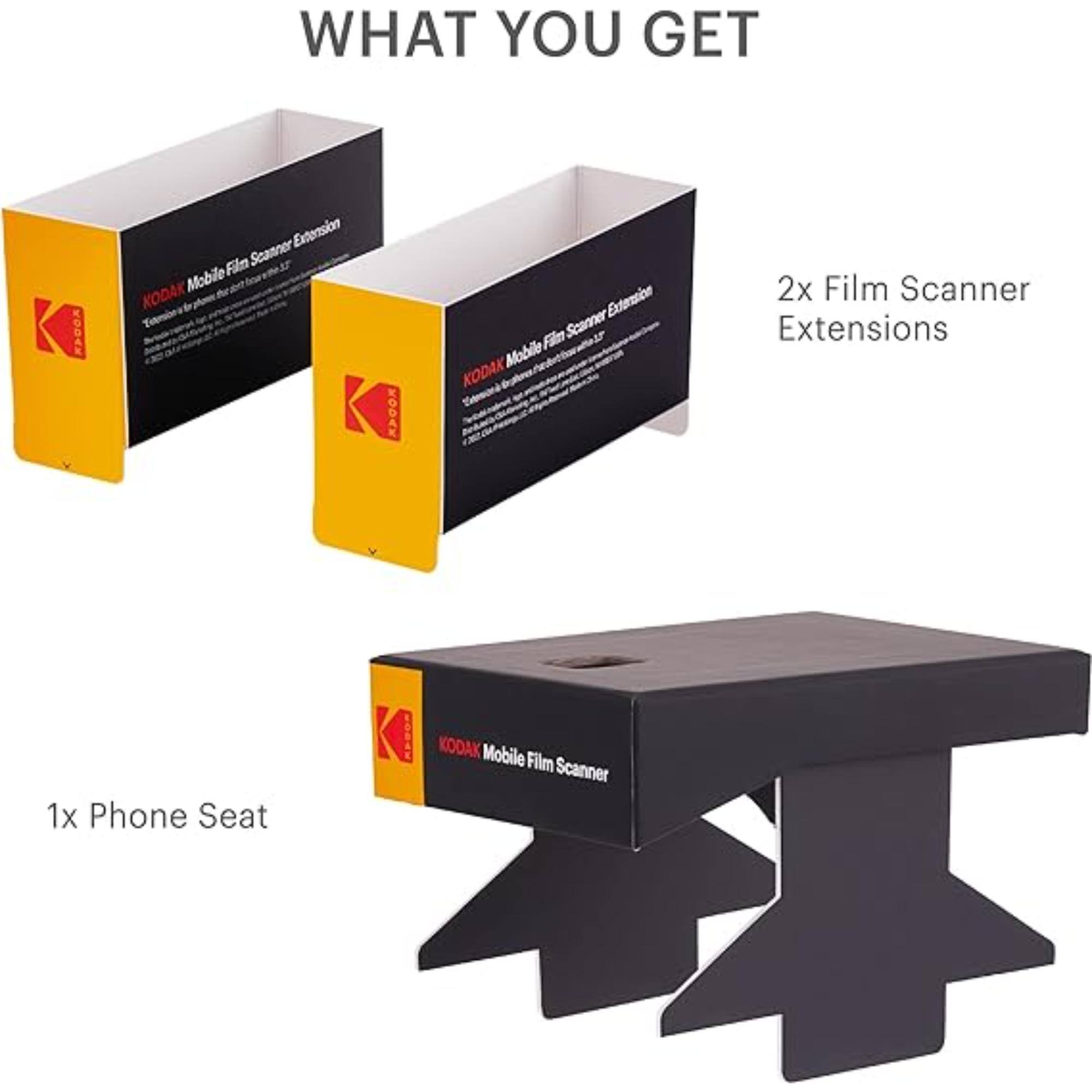 WHAT YOU GET  
- 2x Film Scanner Extensions  
- 1x Phone Seat
