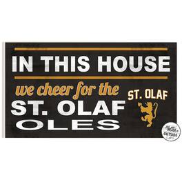 Jardine - St. Olaf Oles 11'' x 20'' Indoor/Outdoor In This House Sign - Black