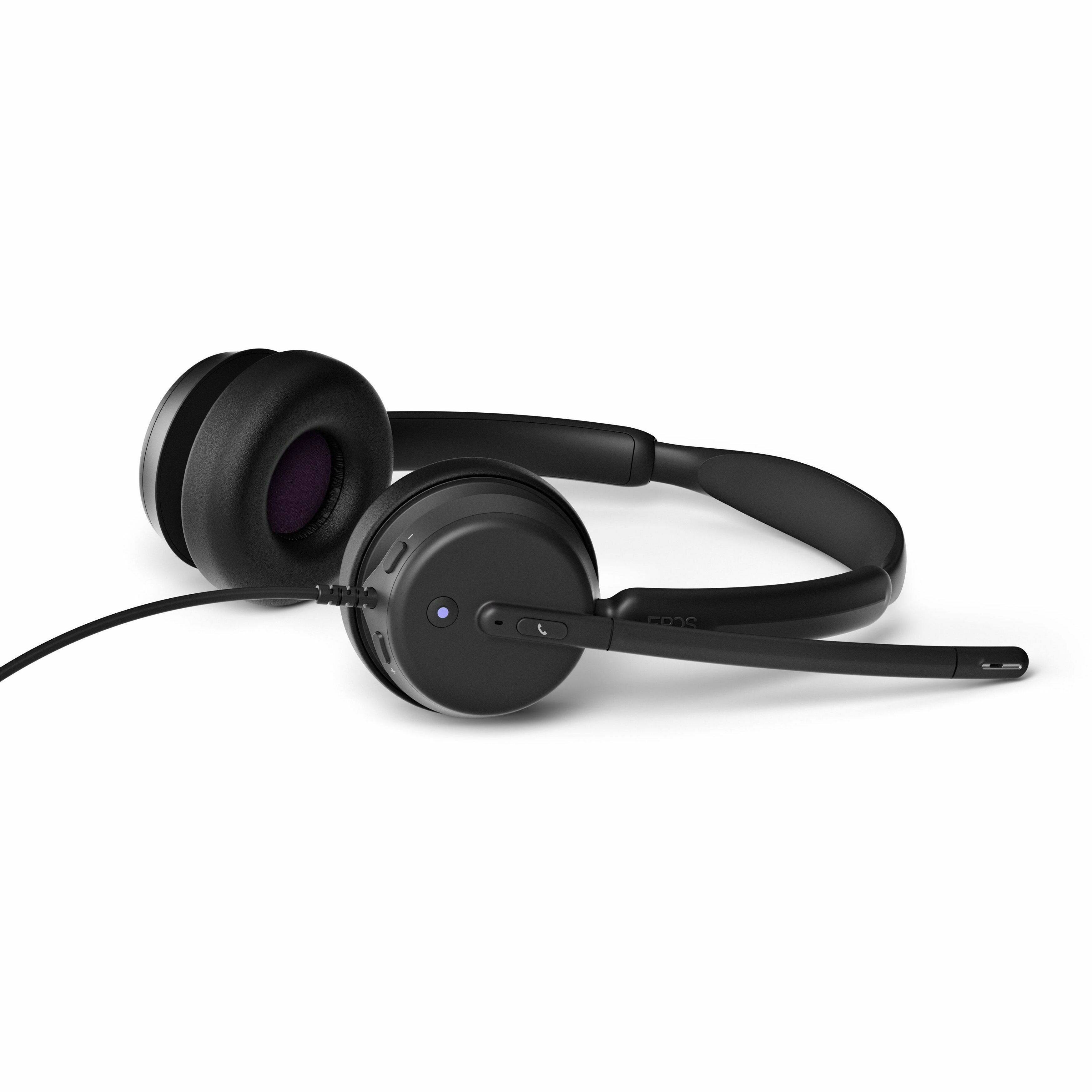 Alt View 3. EPOS - EPOS IMPACT 460T Headset - Microsoft Teams Certification - Stereo - USB Type C - Wired - 32 Ohm - 20 Hz to 20 kHz - Black.