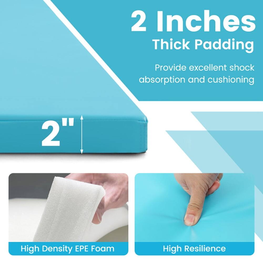 2 Inches Thick Padding  
Provide excellent shock absorption and cushioning  

2" High Density EPE Foam  
High Resilience