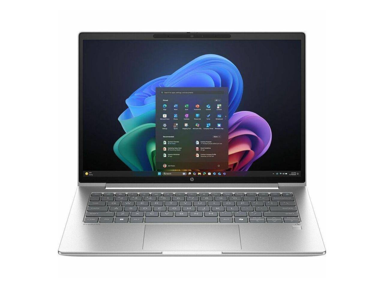 Alt View 10. HP - HP ProBook 4 G1q 14" Copilot+ PC Notebook - WUXGA - 60 Hz - Qualcomm Snapdragon X X1-26-100 - 32 GB - 1 TB SSD - English - Meteor Silver.