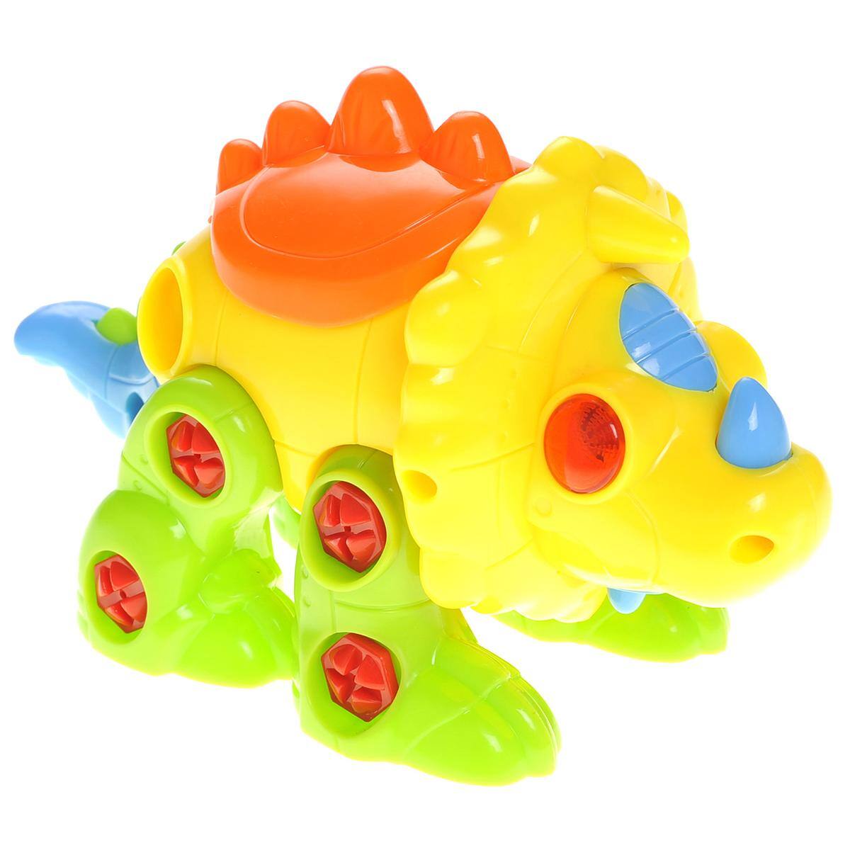 Left. JuzToys - Dinosaur Toys for Kids 3-5, Take Apart Dino Building Set with Screwdriver, Sound & Light Effects - Multi.