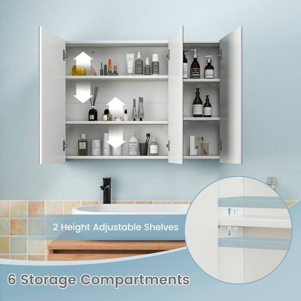 2 Height Adjustable Shelves  
6 Storage Compartments