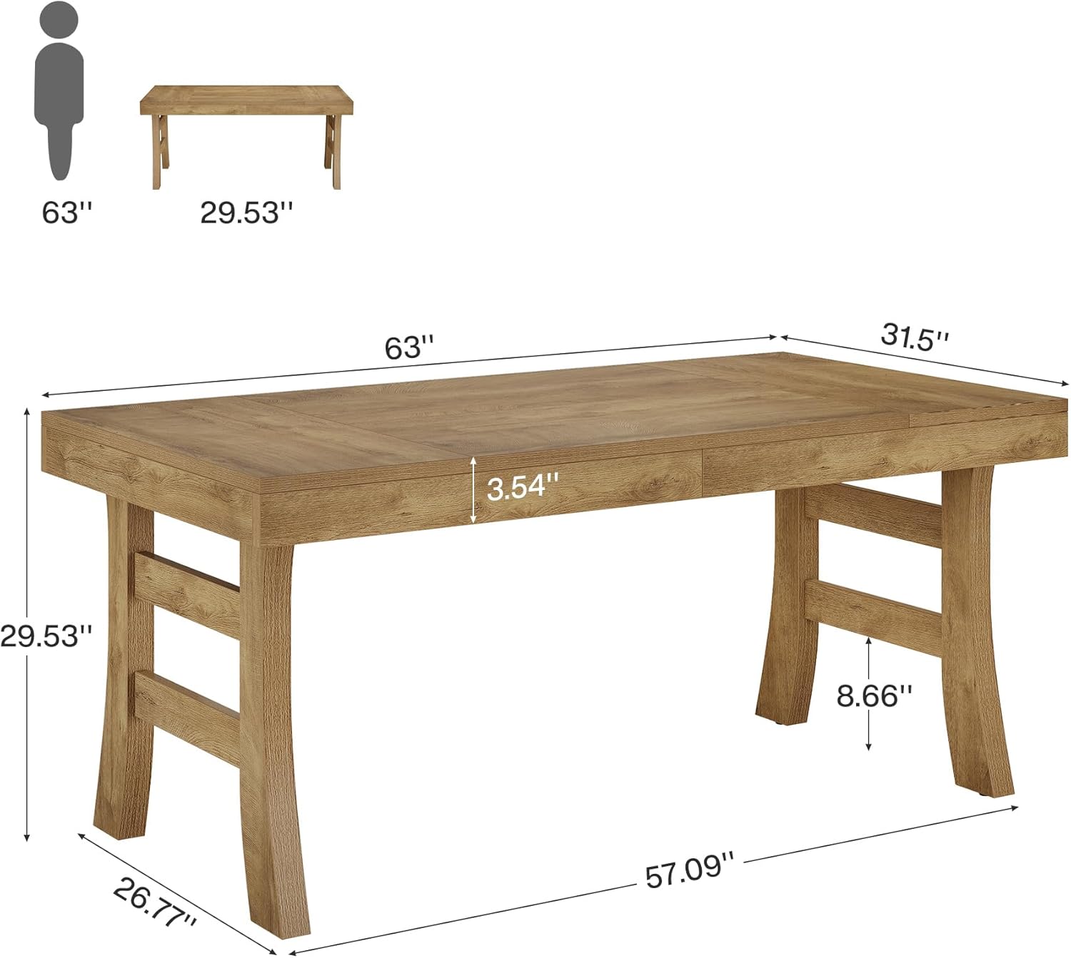 63"
29.53"
63"
31.5"
3.54"
29.53"
8.66"
26.77"
57.09"