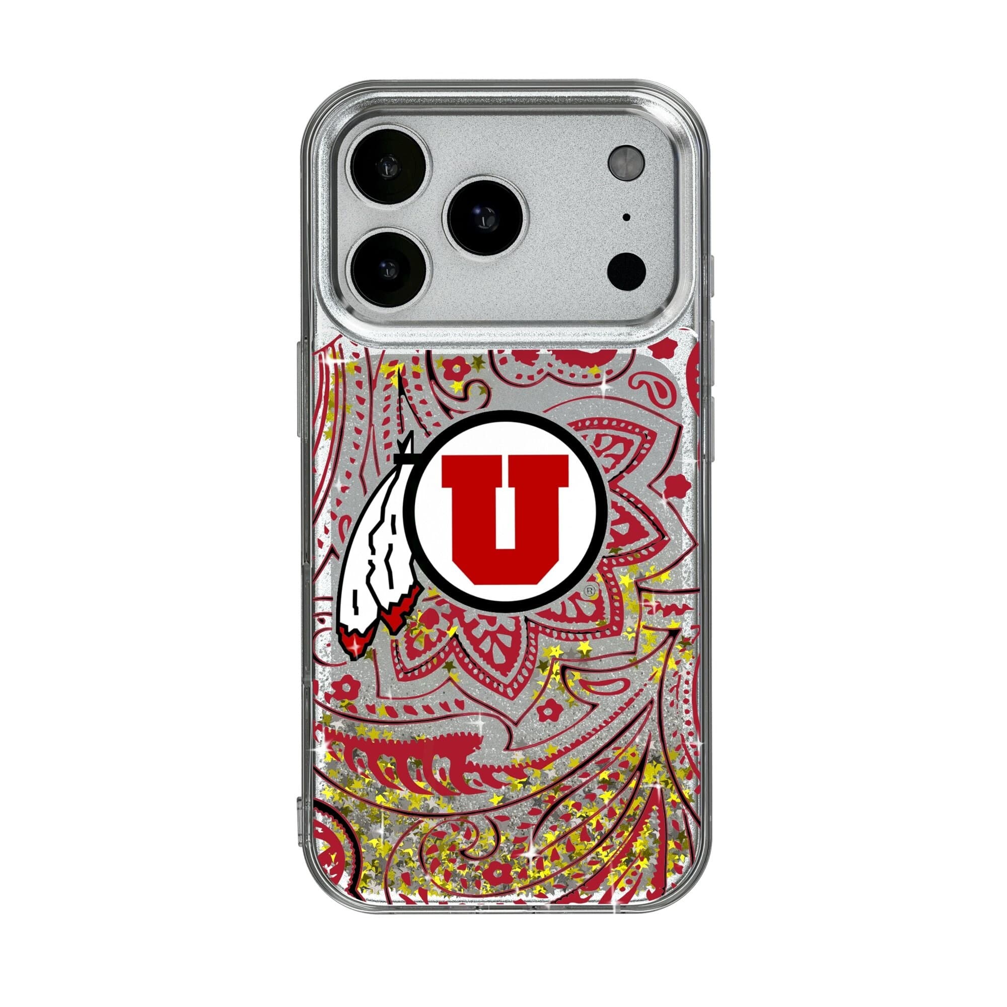 Keyscaper - NCAA - Utah Utes iPhone Glitter Paisley Design Case - 17 - Multicolor price history on PriceWatchPro