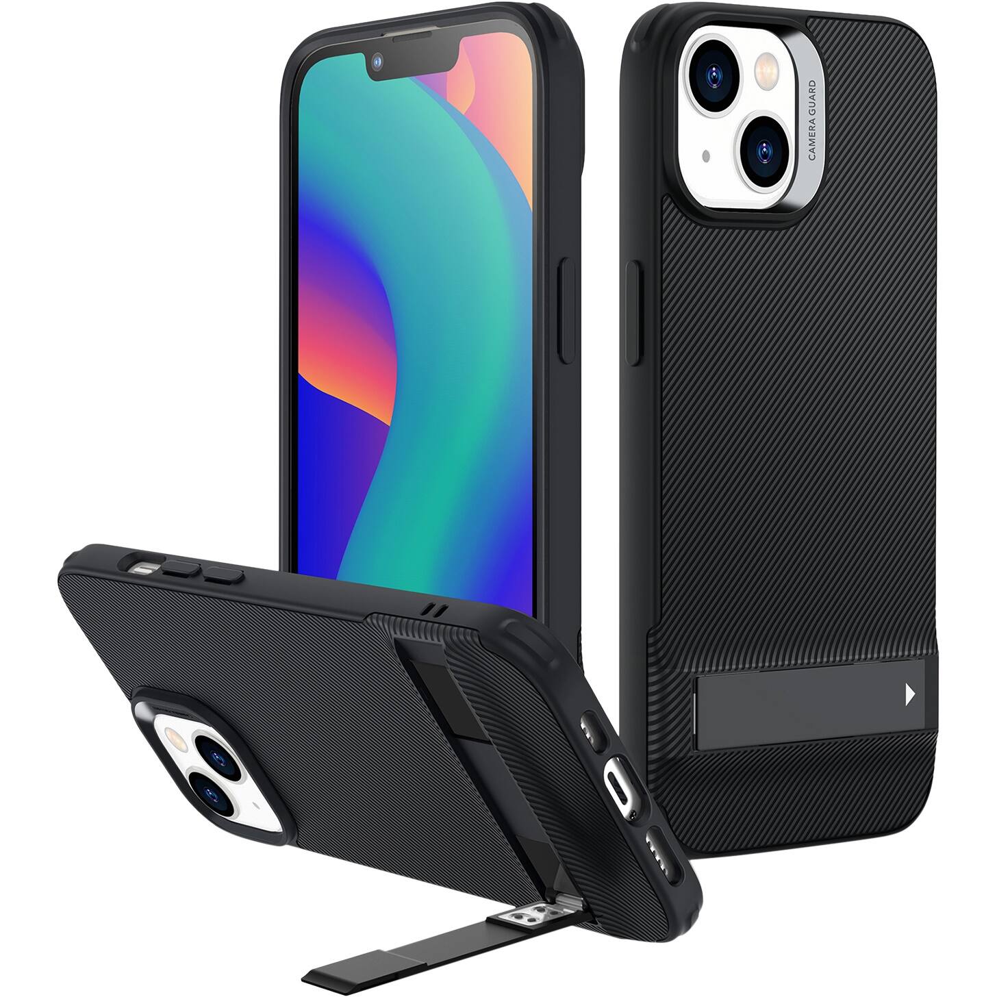 Alt View 12. SaharaCase - AirShield Boost Kickstand Series Case for Apple iPhone 14 Plus - Black.