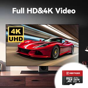 Full HD&4K Video  
4K UHD  
REDTIGER  
micno CAVSA s> 128G GB XC IU