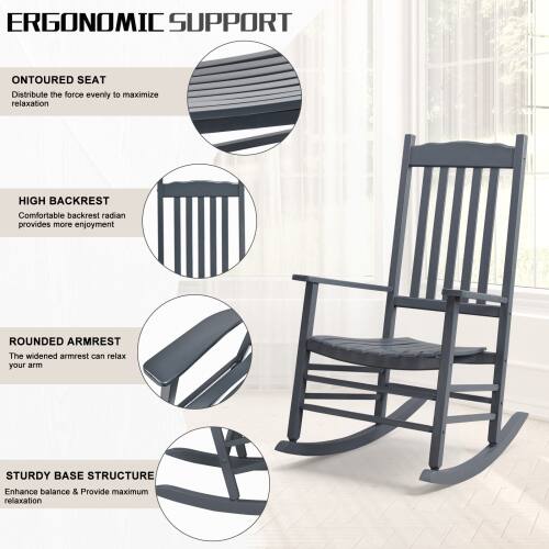 **ERGONOMIC SUPPORT**

- **ONTURED SEAT**  
  Distribute the force evenly to maximize relaxation

- **HIGH BACKREST**  
  Comfortable backrest radian provides more enjoyment

- **ROUNDED ARMREST**  
  The widened armrest can relax your arm

- **STURDY BASE STRUCTURE**  
  Enhance balance & Provide maximum relaxation