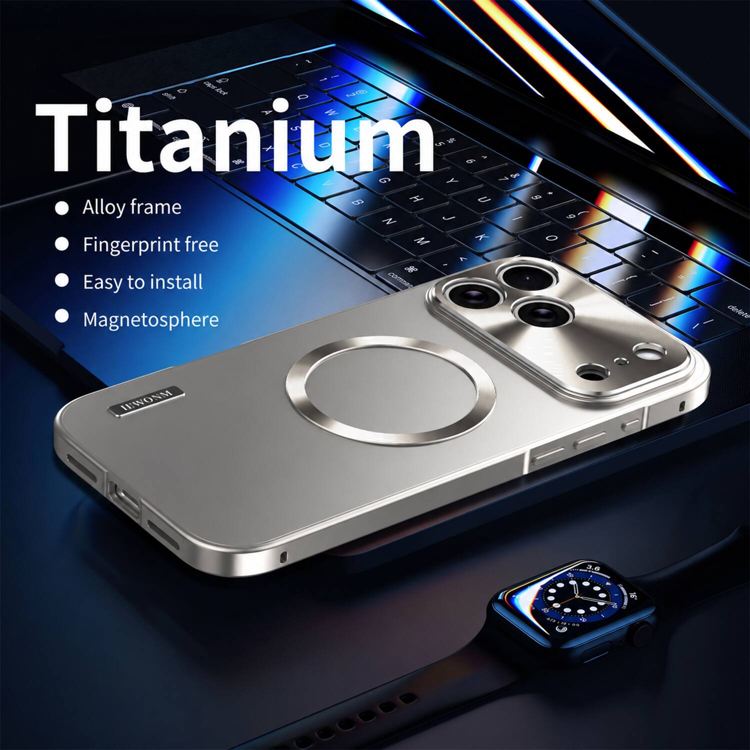 Titanium

- Alloy frame
- Fingerprint free
- Easy to install
- Magnetosphere