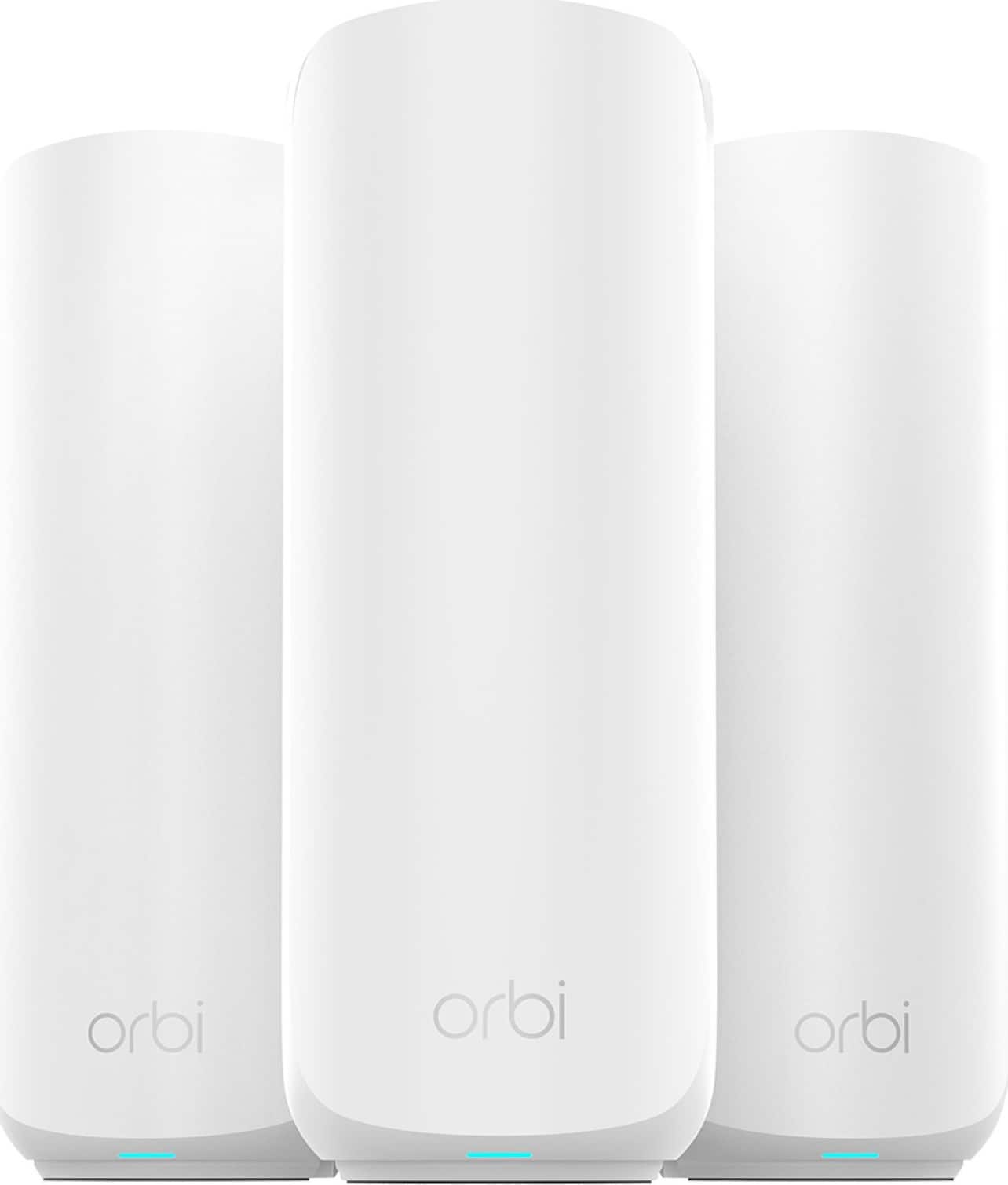NETGEAR - Orbi 370 Series WiFi 7 Mesh System, 5 Gbps, Up to 6,000 sq ft., 3 Pack - White
