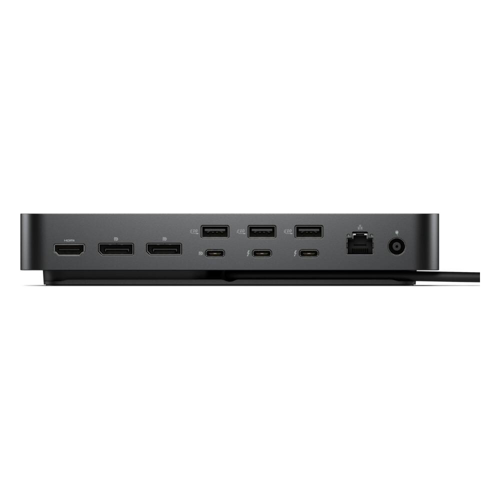 Left. Dell - Pro Thunderbolt 5 Dock WD25TB5 300W with 2x ZoomSpeed DP, HDMI & Ethernet Cables + AOM Cleaning Cloth.