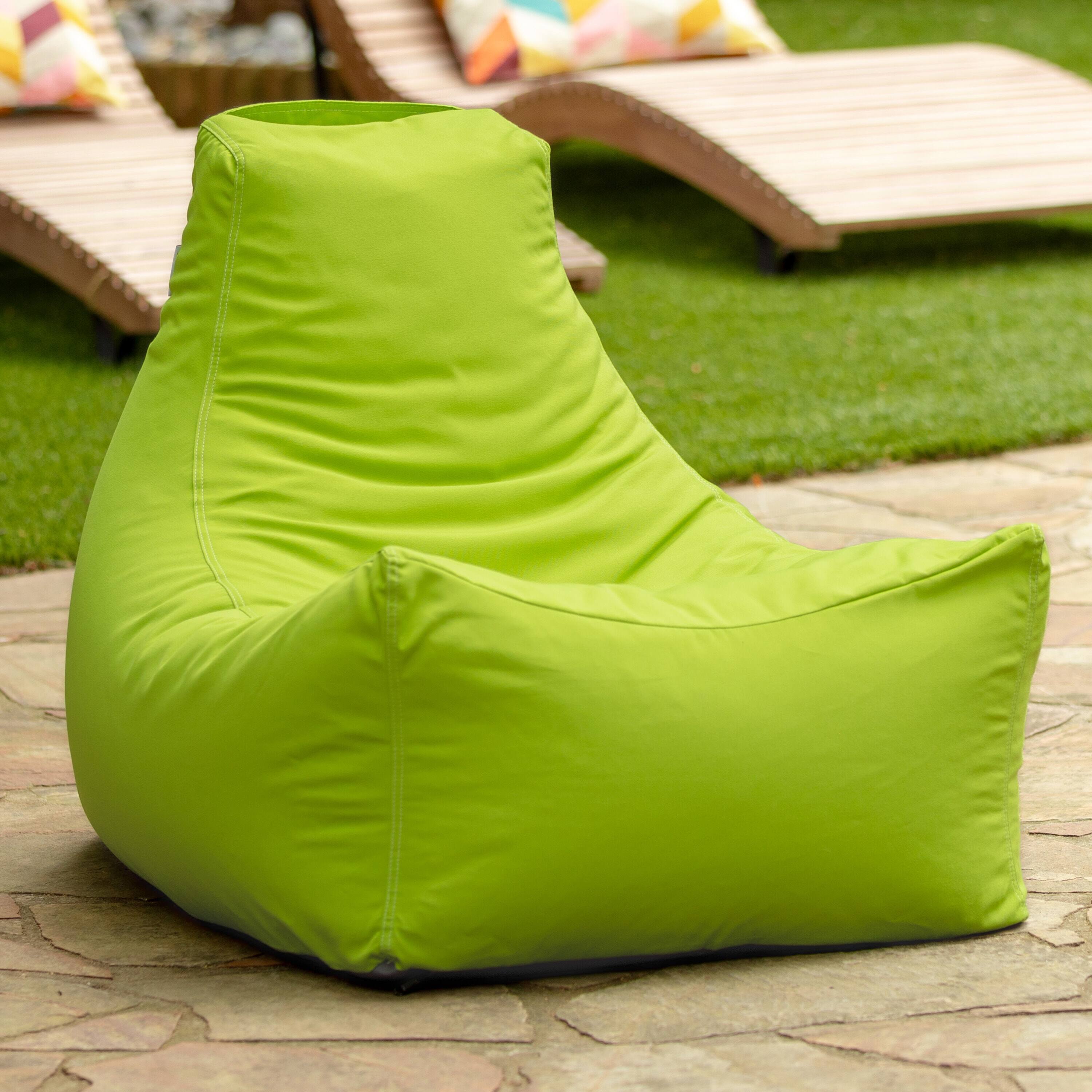 Back. Jaxx - Jaxx Juniper Outdoor Bean Bag Patio Chair & Poolside Lounge, Lime Green - Lime.