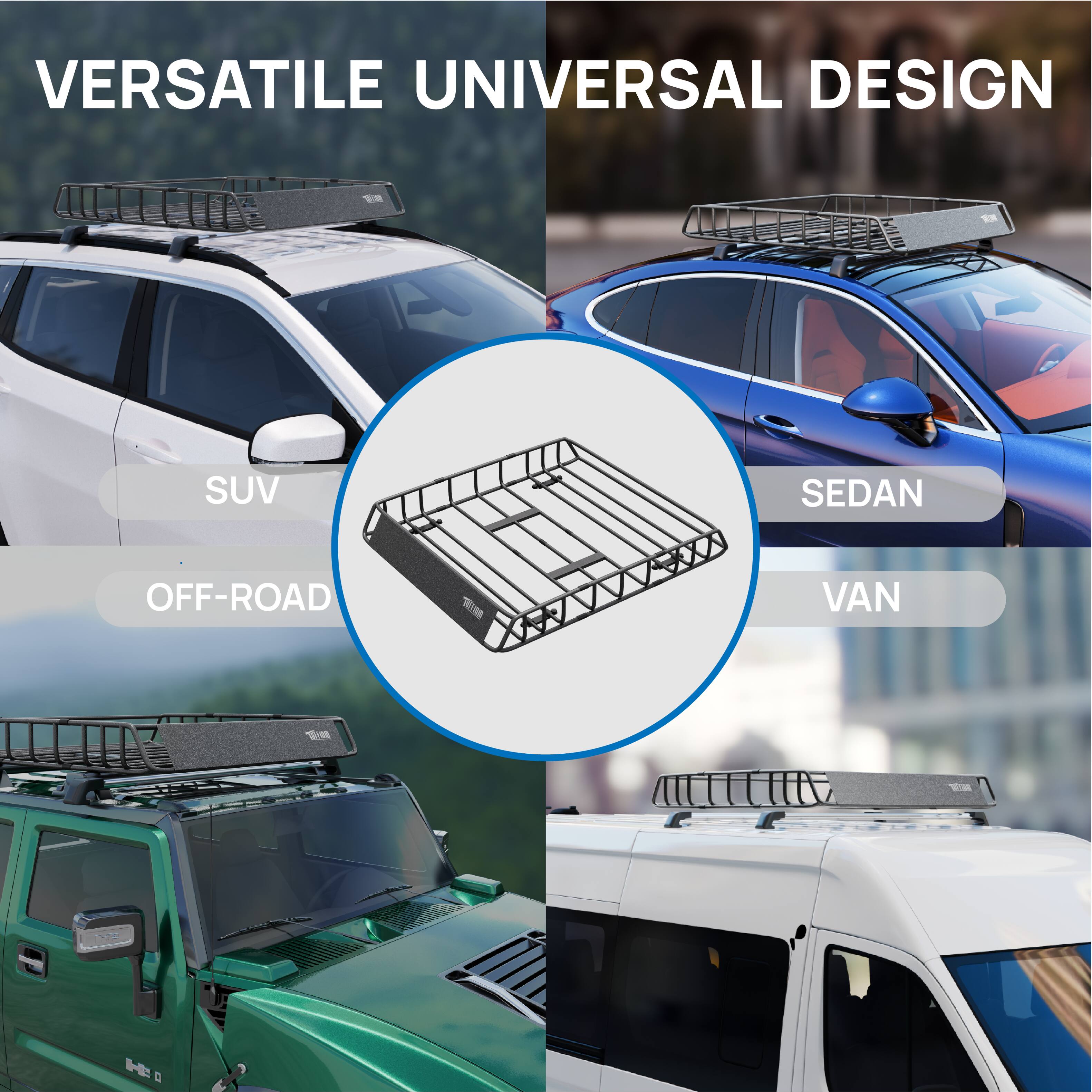VERSATILE UNIVERSAL DESIGN - SUV, SEDAN, OFF-ROAD, VAN