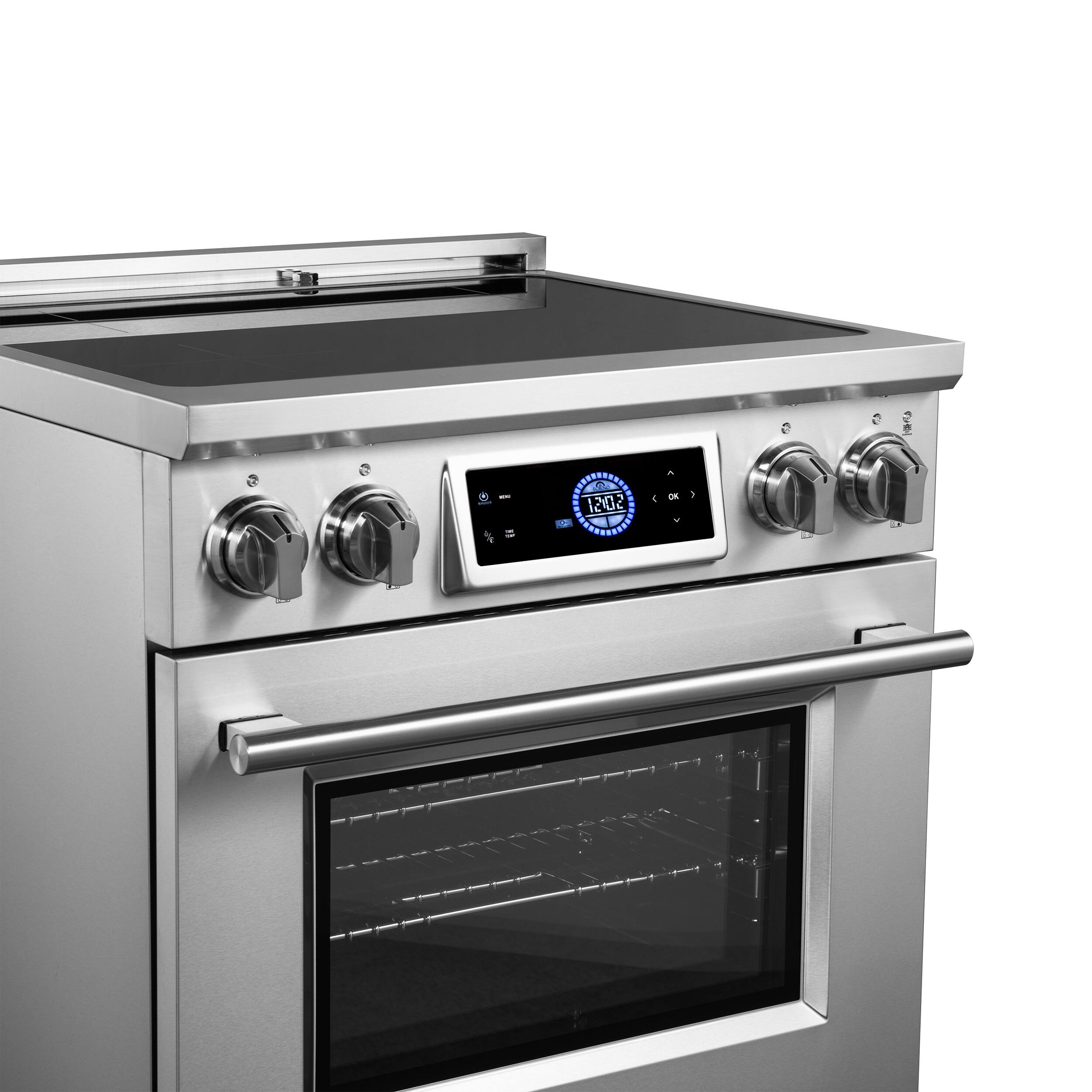 Alt View 9. Forno Appliances - Maximus 4.32 Cu. Ft. Freestanding Electric Induction Range with Air Fryer - Stainless Steel.