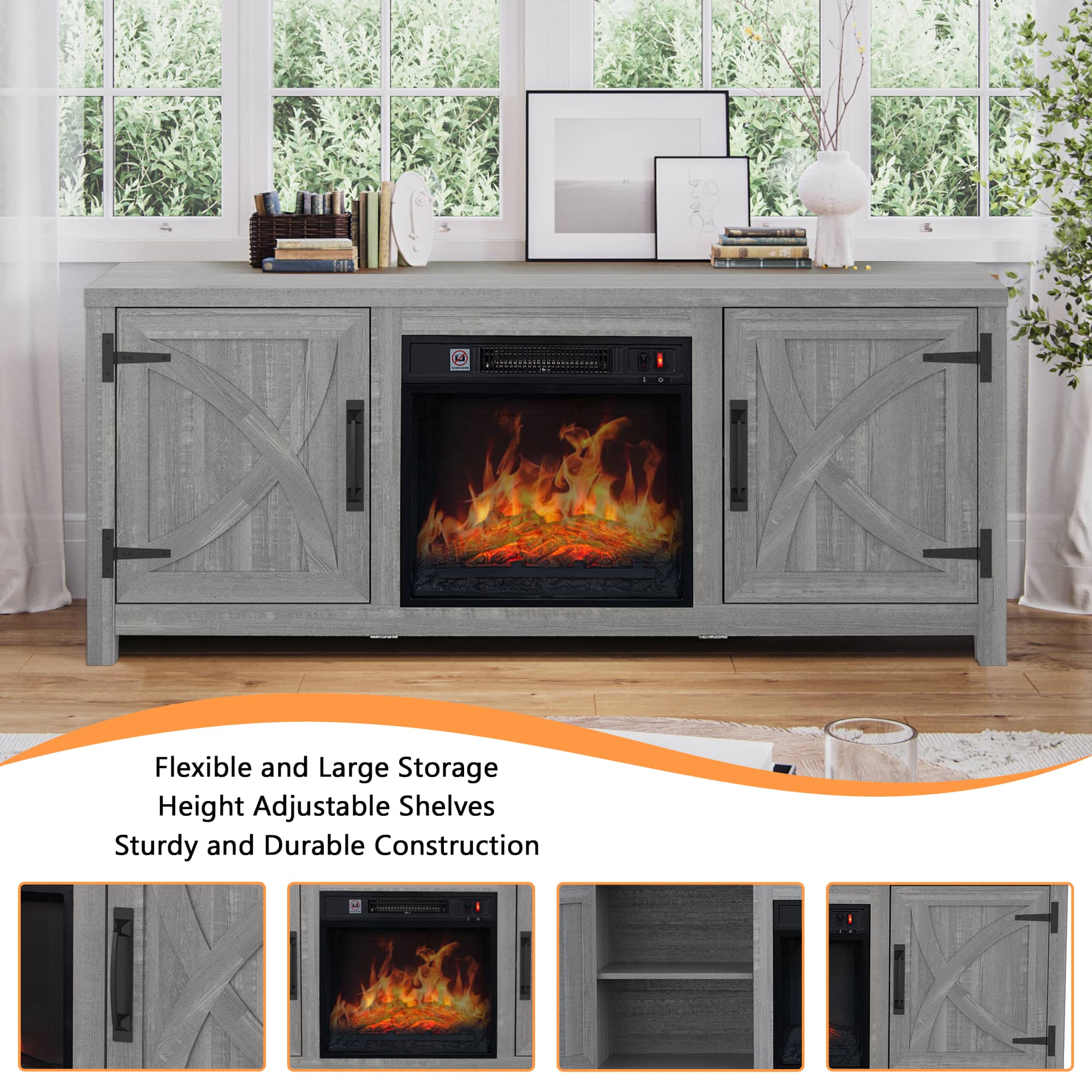 Flexible and Large Storage
Height Adjustable Shelves
Sturdy and Durable Construction