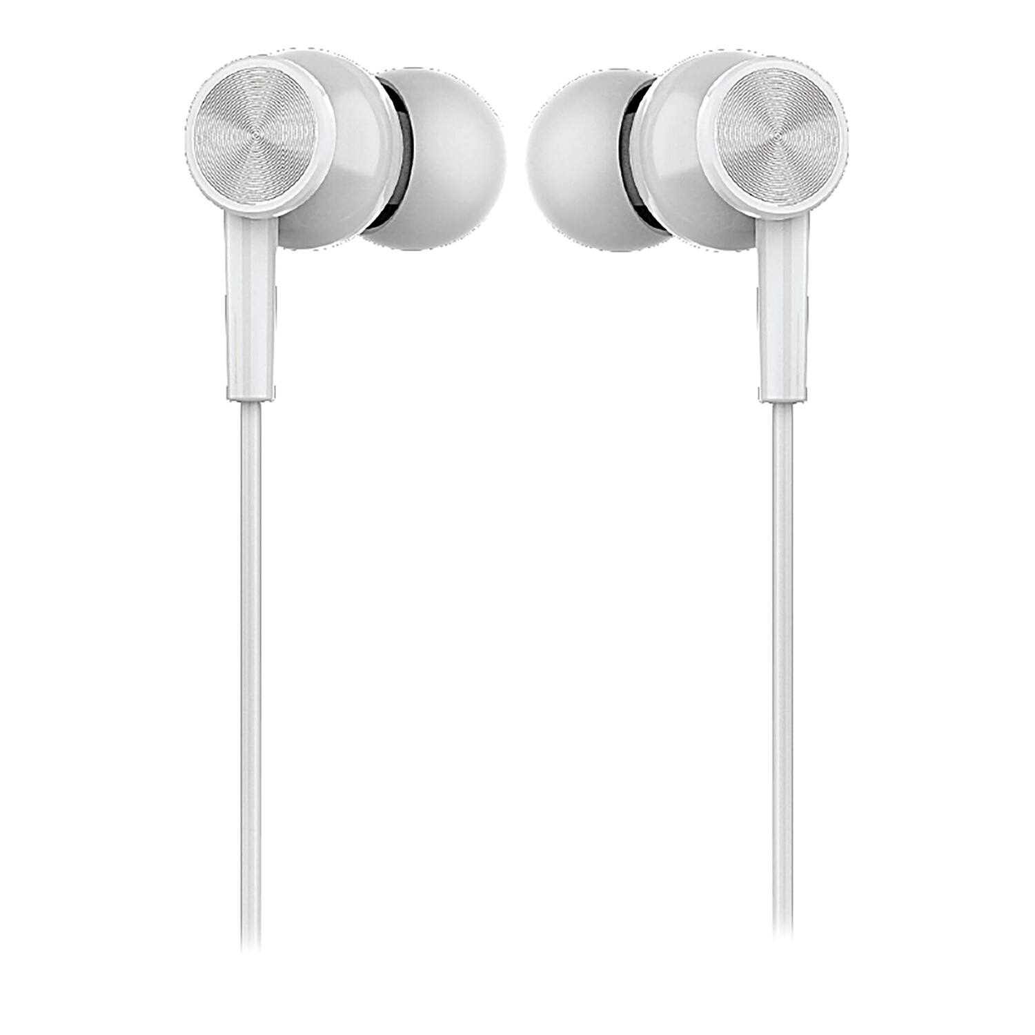 Back. Xyst - 3.5mm Stereo In-Ear Earbuds with Microphone - White.