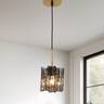 Parrot Uncle - 4.7" Modern Handmade Grey Glass Pendant Ceiling Light with Adjustable Cord for Bedroom and Dining Room - Gray