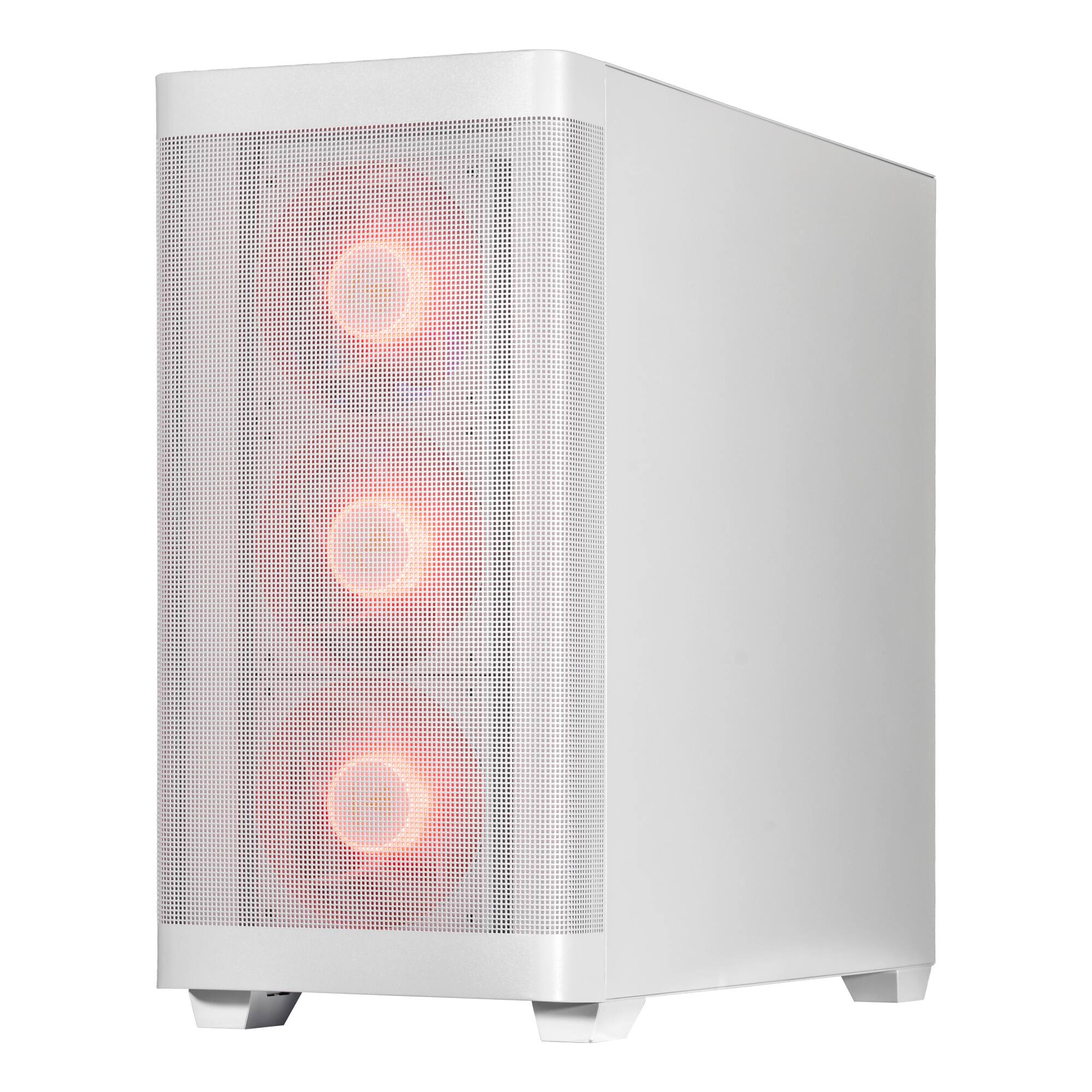Alt View 4. Velztorm - Velztorm White Pilum Gaming Desktop (Ryzen 7 5700X, 32GB, 2TB SSD + 2TB 3.5 HDD, RTX 5070, Win 11 Pro ) - White.
