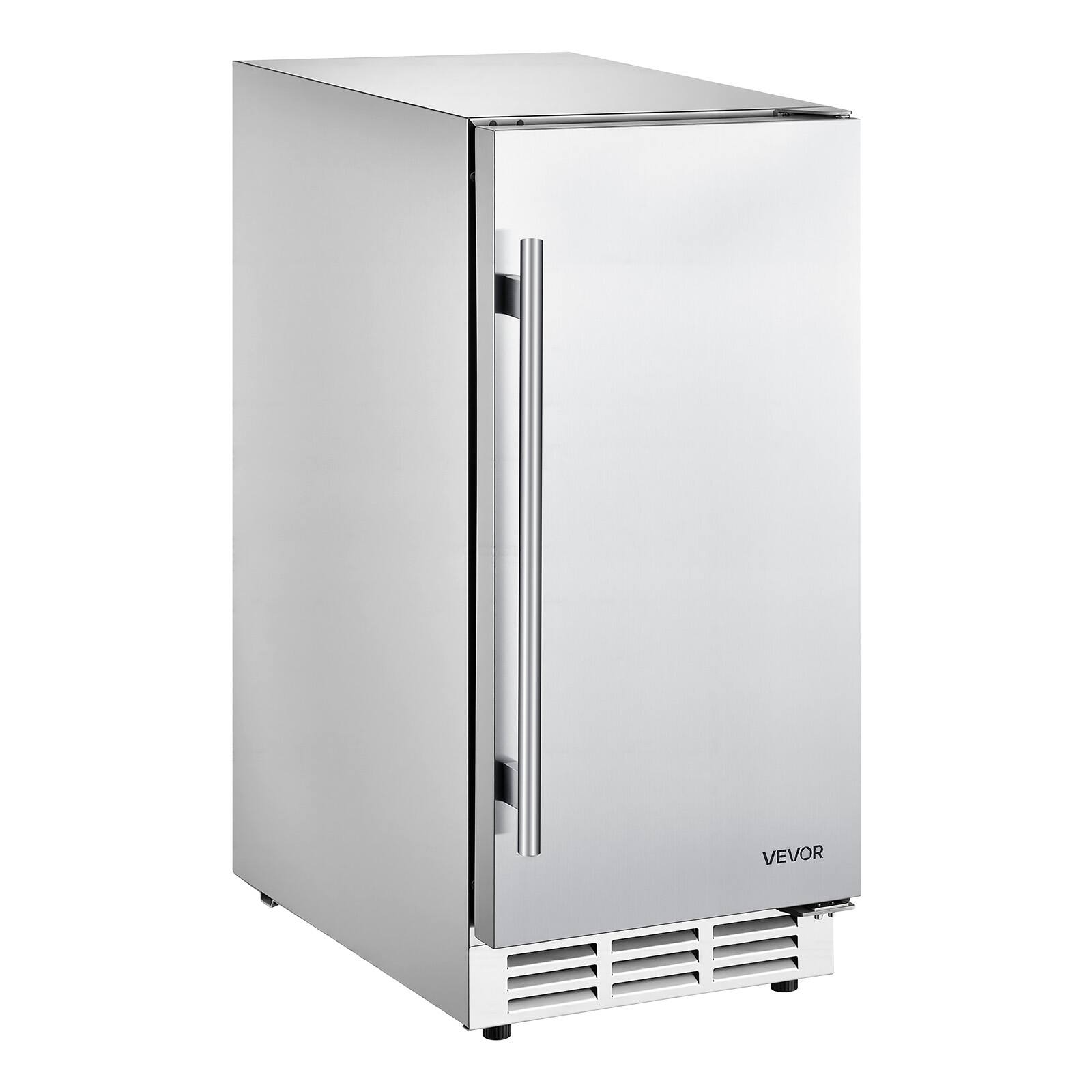 Alt View 5. VEVOR - Outdoor Beverage Refrigerator, 15 Inch Undercounter Drink Fridge, 304 Stainless Steel Body, 3.0 Cu. Ft, Hold 94 Cans - Silver.