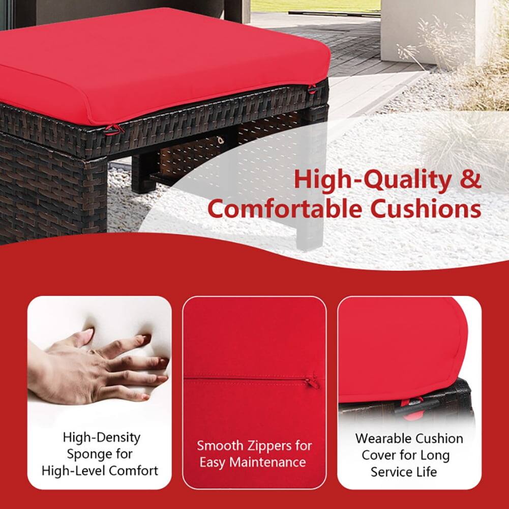 High-Quality & Comfortable Cushions  
High-Density Sponge for High-Level Comfort  
Smooth Zippers for Easy Maintenance  
Wearable Cushion Cover for Long Service Life