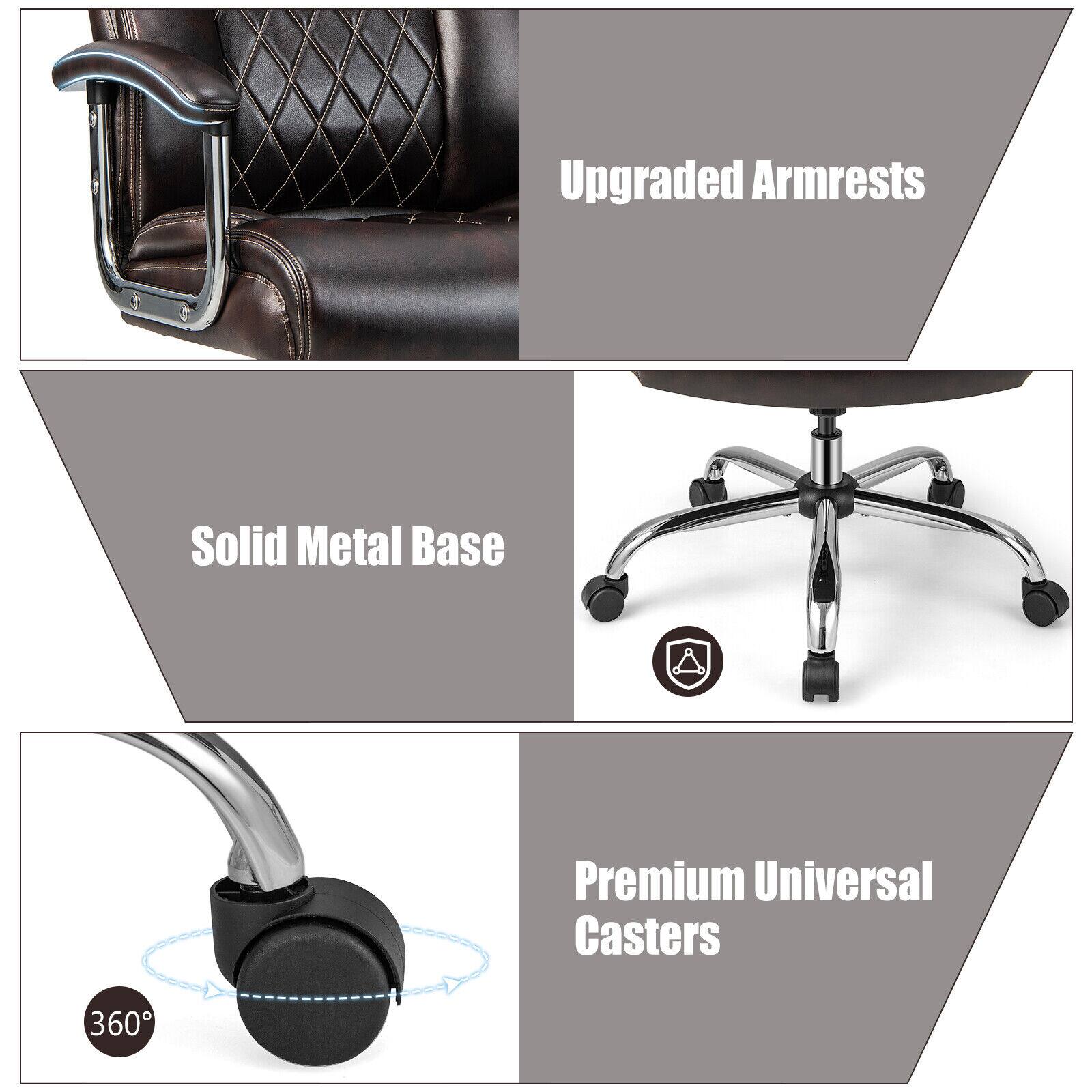 Upgraded Armrests Solid Metal Base Premium Universal Casters 360