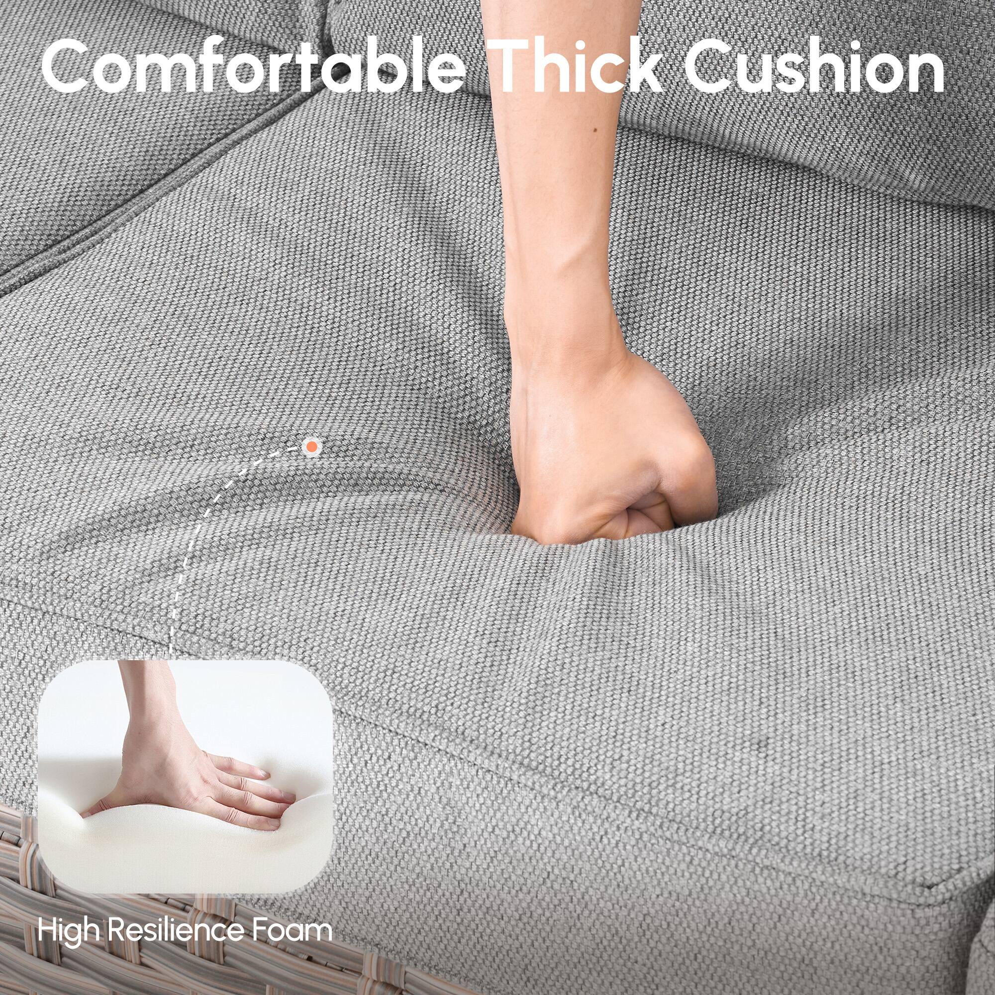 Comfortable Thick Cushion  
High Resilience Foam