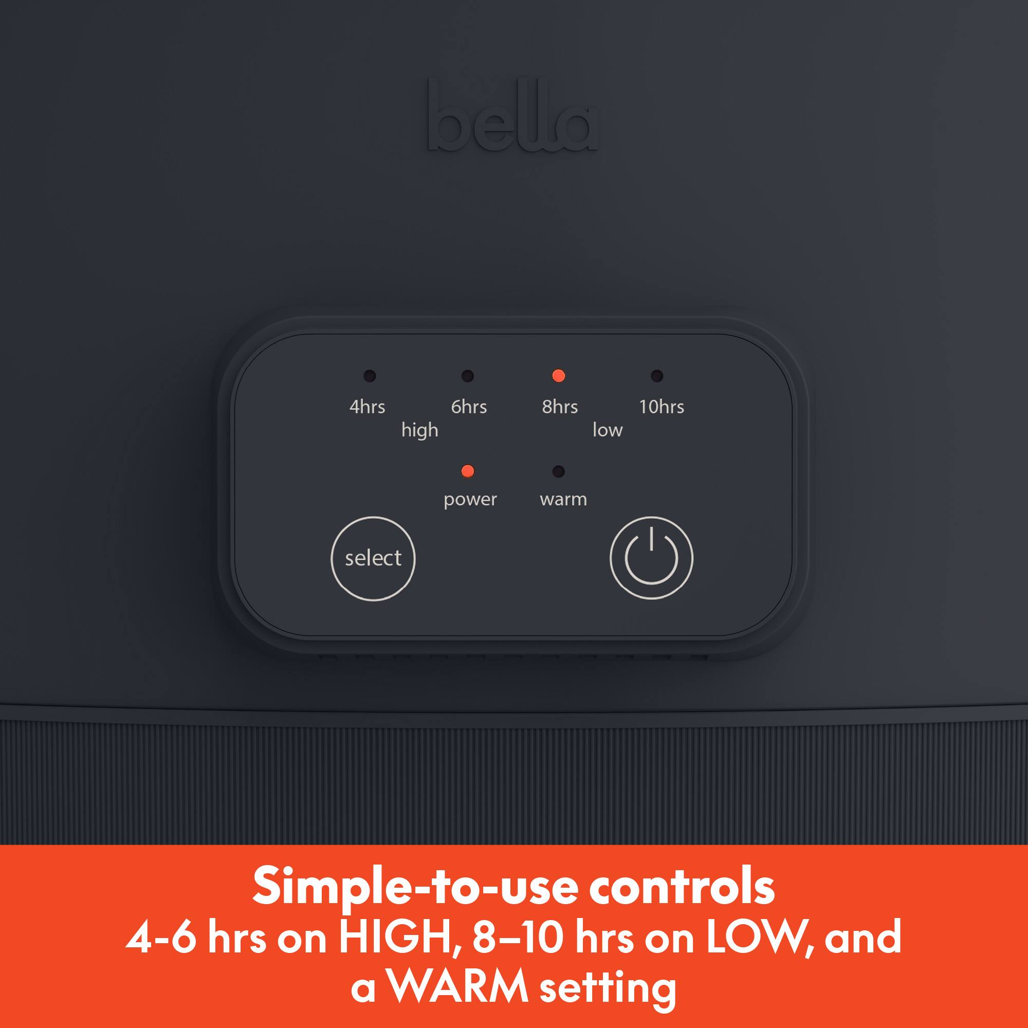Bella 6 qt. Programmable Slow Cooker Slate - Best Buy