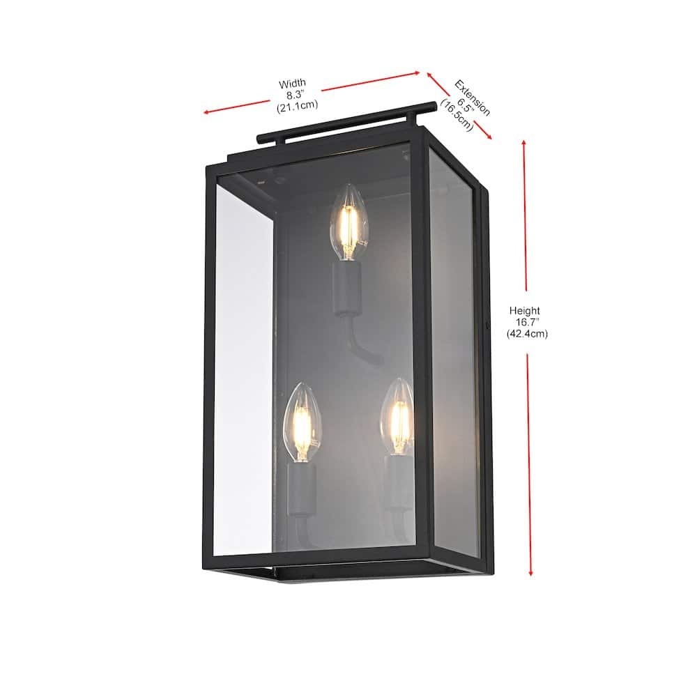 Elegant Lighting - Valentin 8 Inch Outdoor Wall Sconce In - Black price history on PriceWatchPro