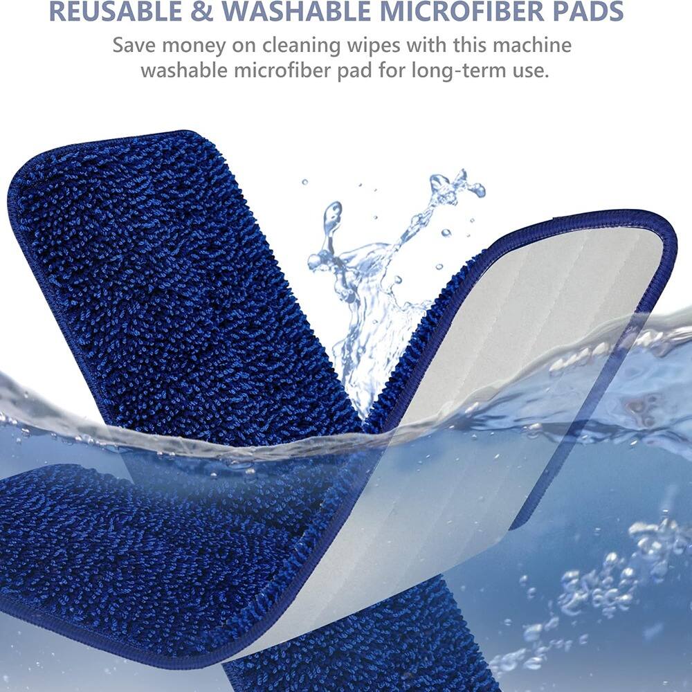 REUSABLE & WASHABLE MICROFIBER PADS  
Save money on cleaning wipes with this machine washable microfiber pad for long-term use.